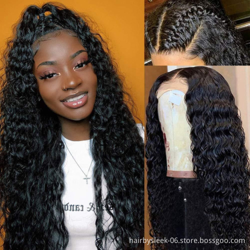 Rebecca Fashion T Part Lace Human Hair Wig Brazilian 5x5 HD Straight Lace Front Wig Closure Smooth Wig